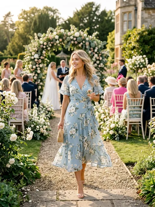 A flowy midi dress
