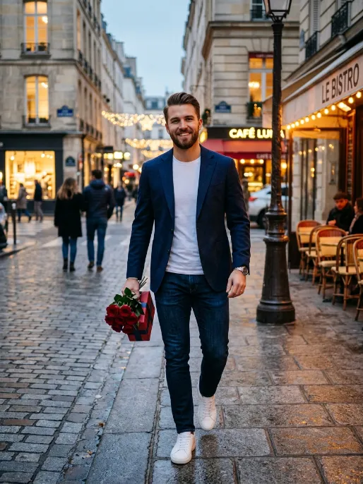 Blazer over a plain tee