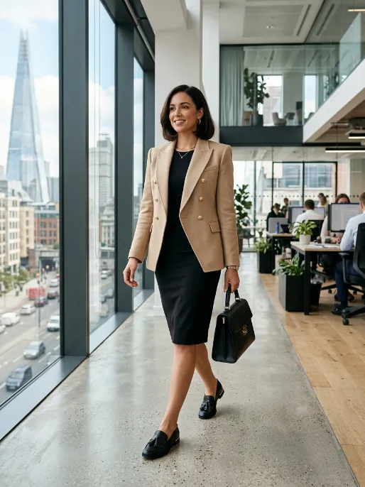 Blazer and loafers