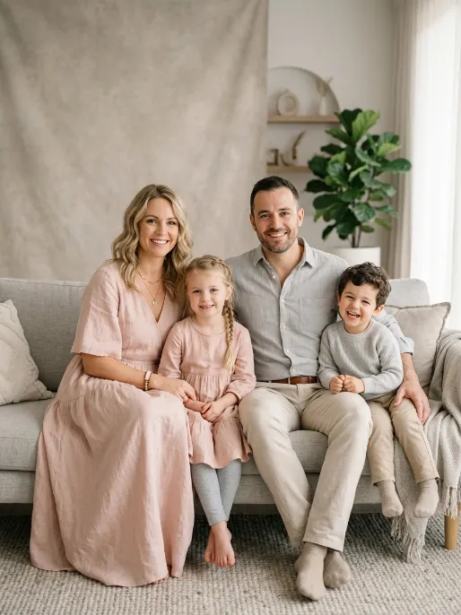 Blush and grey