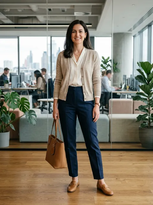 Cardigan as a blazer substitute