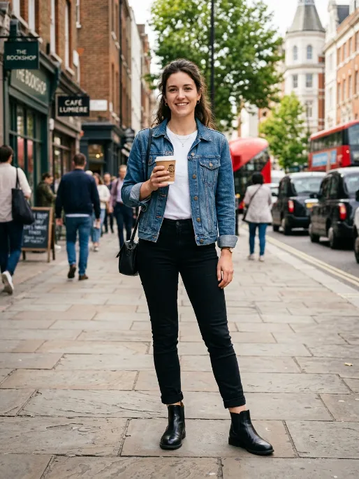 Chelsea boots with a denim jacket