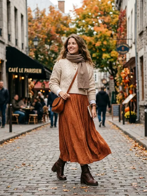 Cropped sweater for cooler days