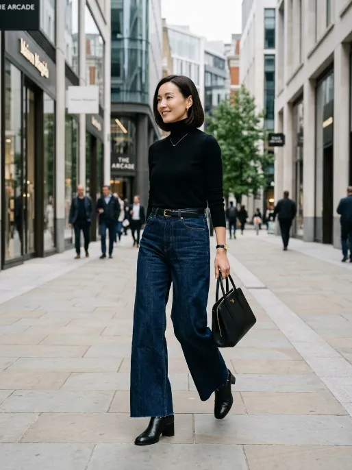 Fitted turtleneck for a sleek silhouette