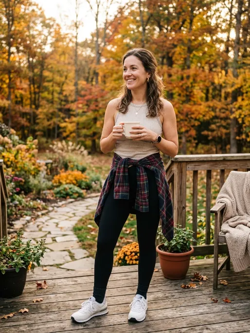 Flannel shirt and leggings 1