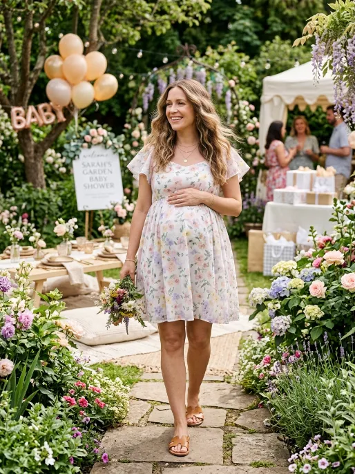 Floral print babydoll dress