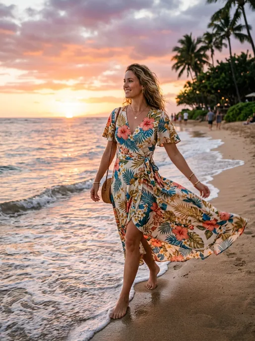 Floral wrap dress