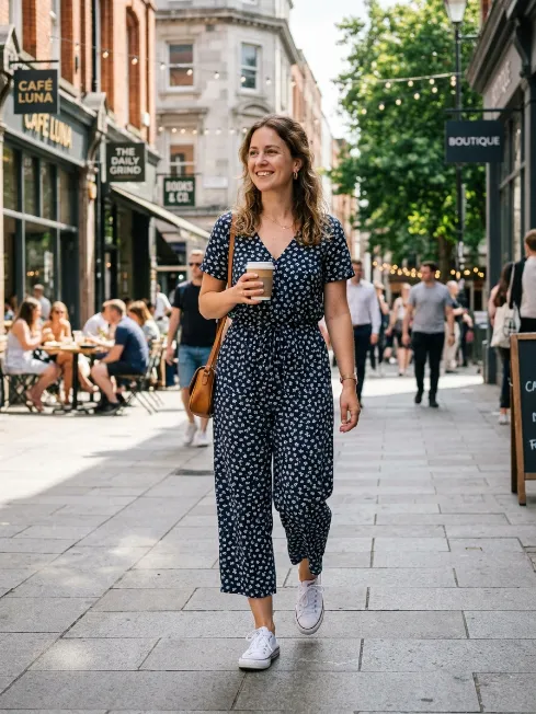 Jumpsuit and sneakers