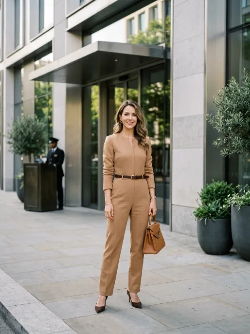 Jumpsuit in a neutral tone