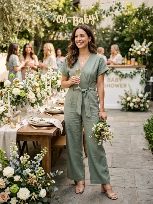 Jumpsuit with a cinched waist