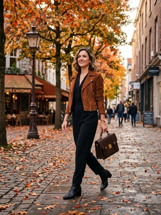 Jumpsuit with a cropped jacket