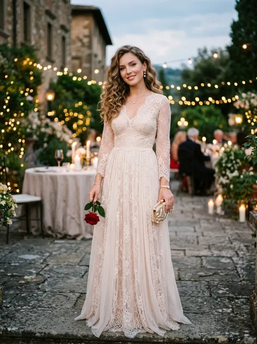 Lace detail dress