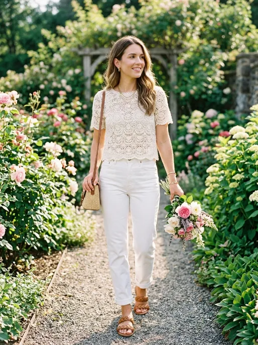 Lace top for softness