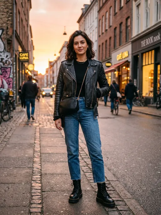 Leather jacket for an edgy look