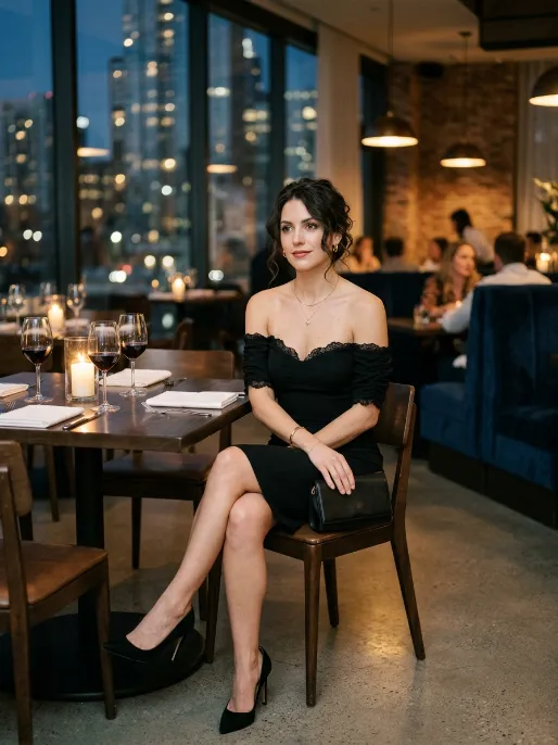 Little black dress with a twist
