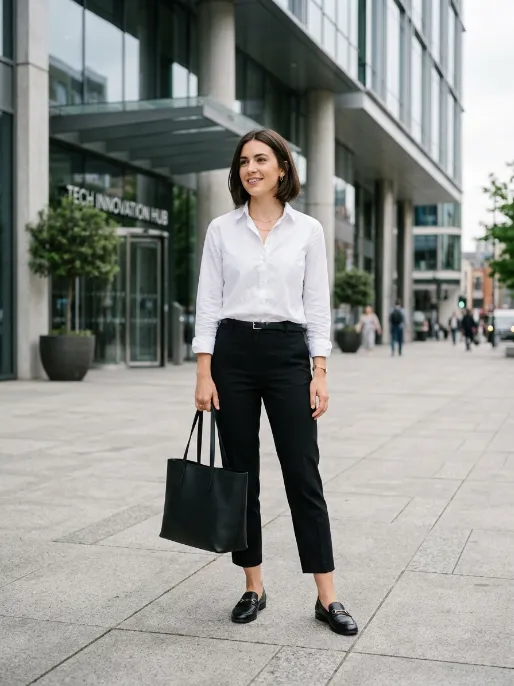 Loafers with cropped trousers and no show socks 1