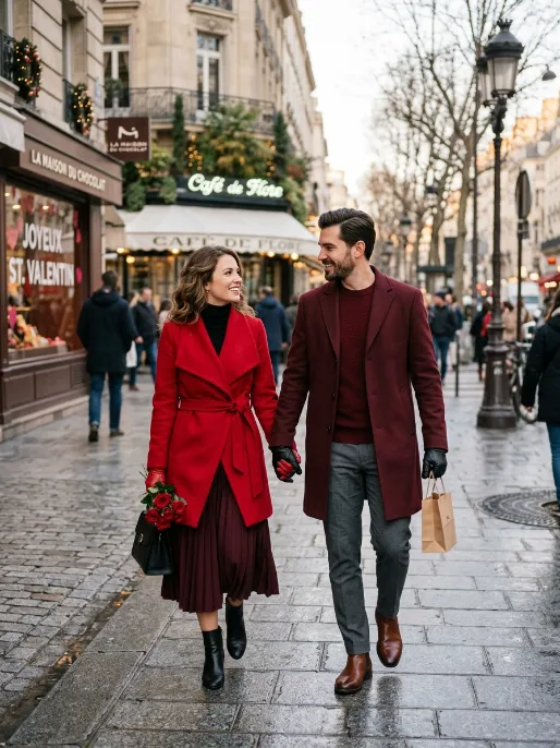 Matching red tones
