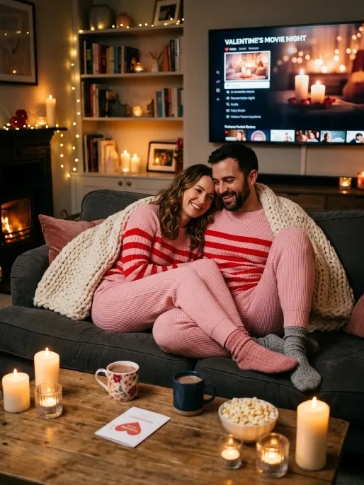 Matching set in soft pink or red