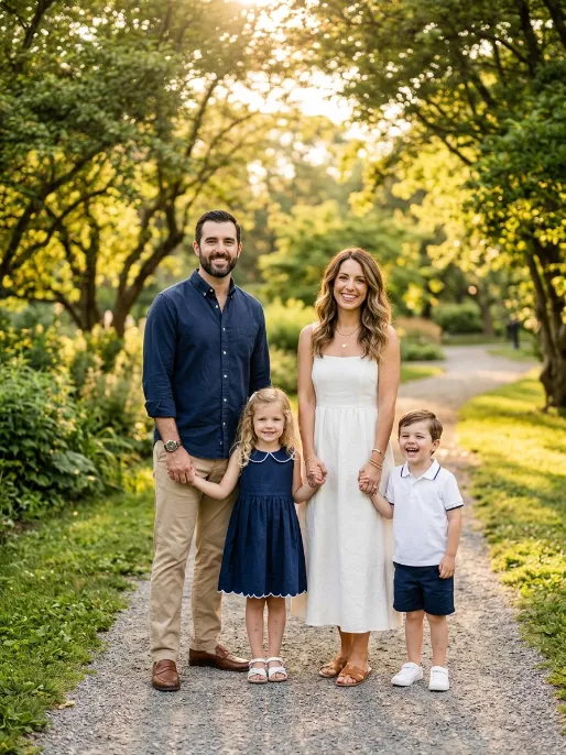 Navy and white