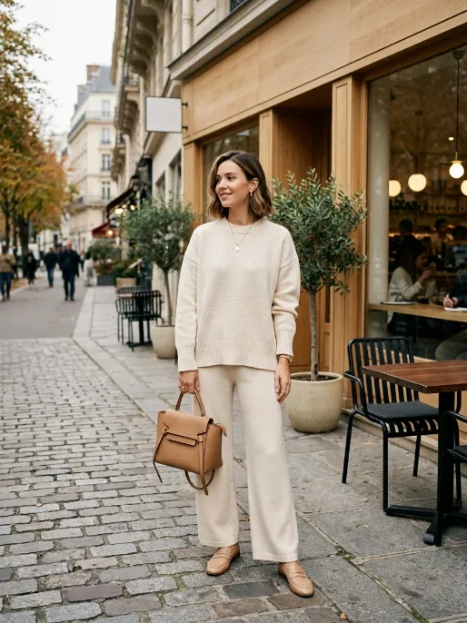 Neutral knit set