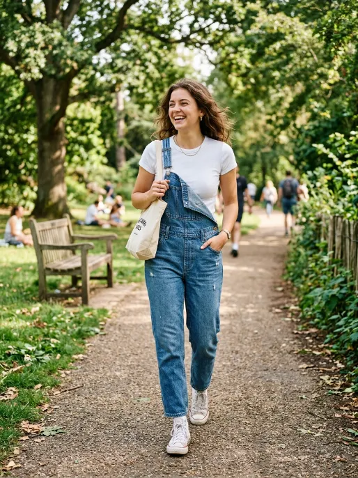 Overalls and a fitted top
