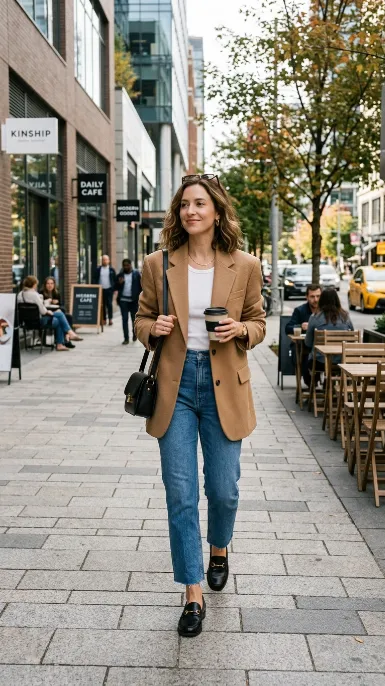 Oversized blazer with jeans