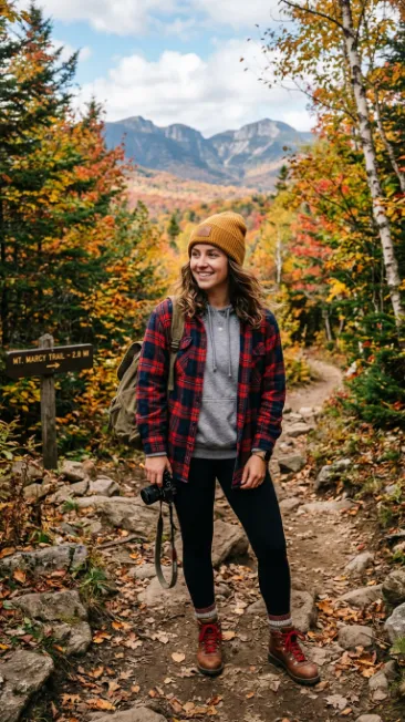 Oversized flannel over a hoodie