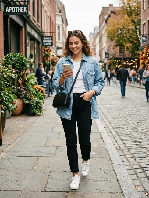 Oversized shirt as a jacket