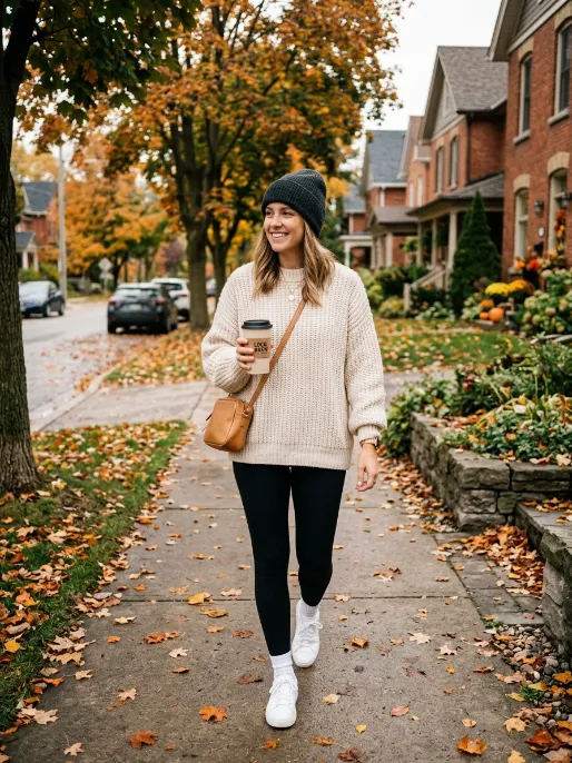 Oversized sweater and leggings