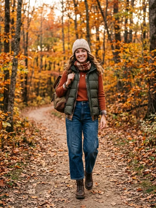 Puffer vest for layered warmth