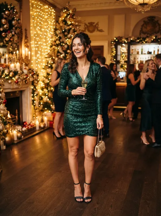 Sequin mini dress 1