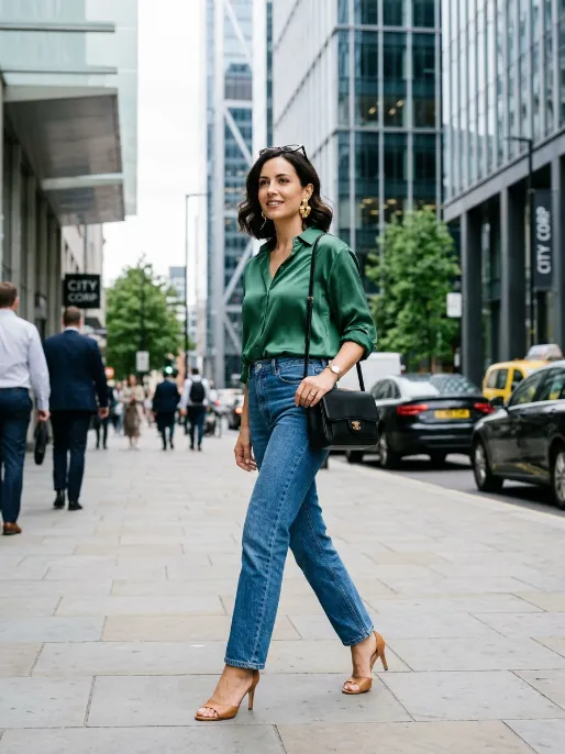 Silky blouse for a dressed up feel