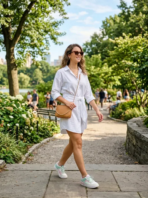 Sneakers with a dress