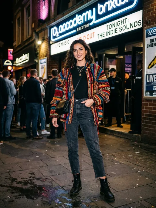 Statement jacket over simple basics