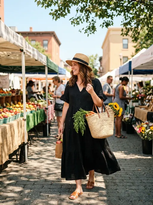Straw hat and sandals