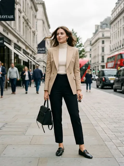 Structured blazer with tailored pants