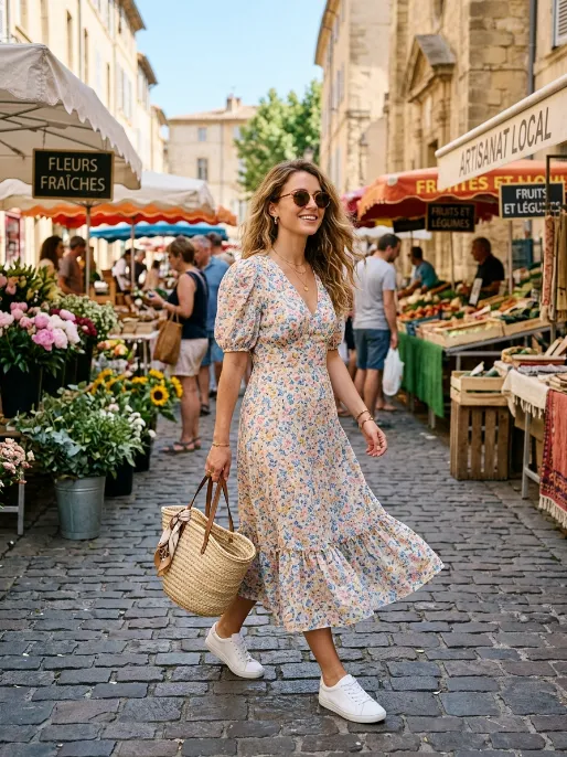 Summer dress and sneakers