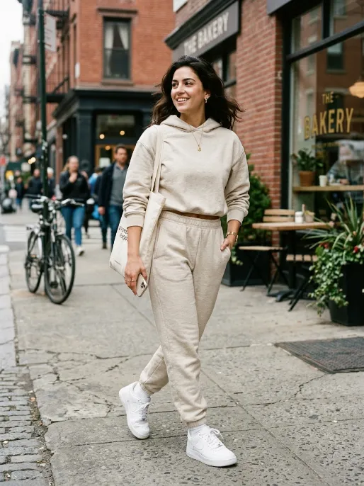 Sweatpants and a cropped hoodie