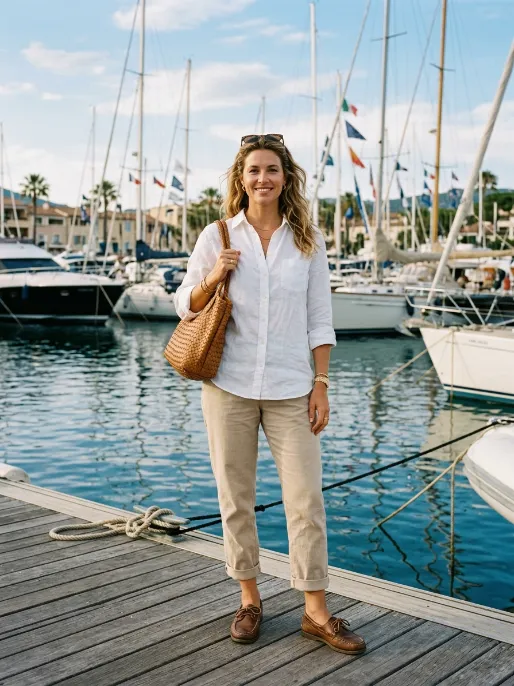 The boat shoe and rolled chino pairing