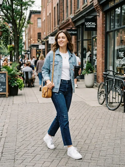 The denim on denim look