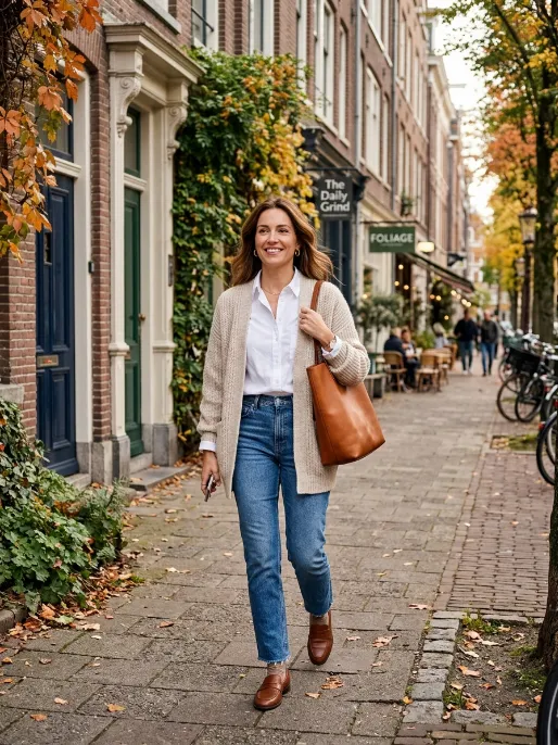 The layered cardigan look