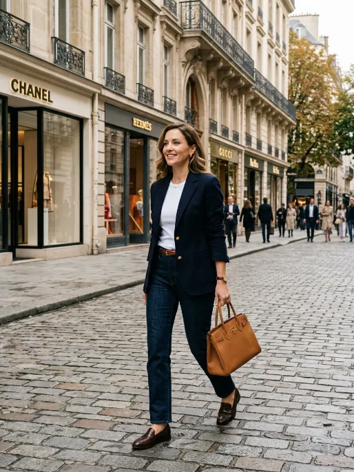 The tailored blazer with jeans