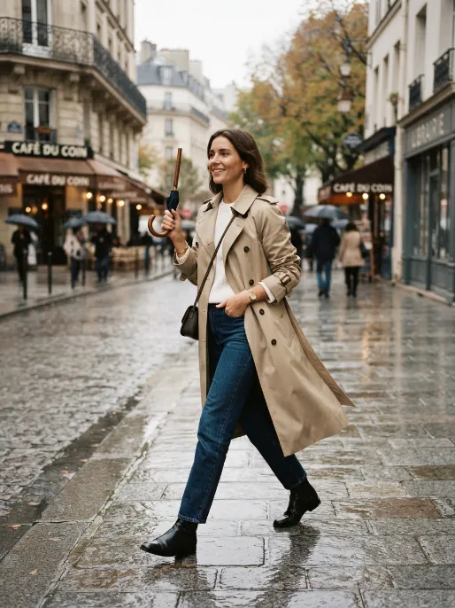 Trench coat over everything