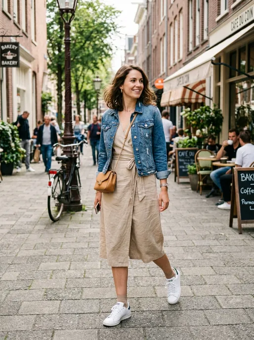 Wrap dress with a casual twist