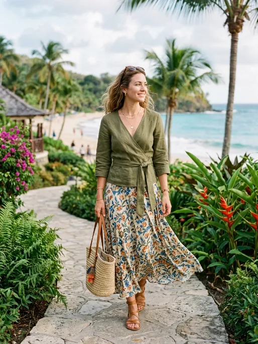 Wrap top for warm climates